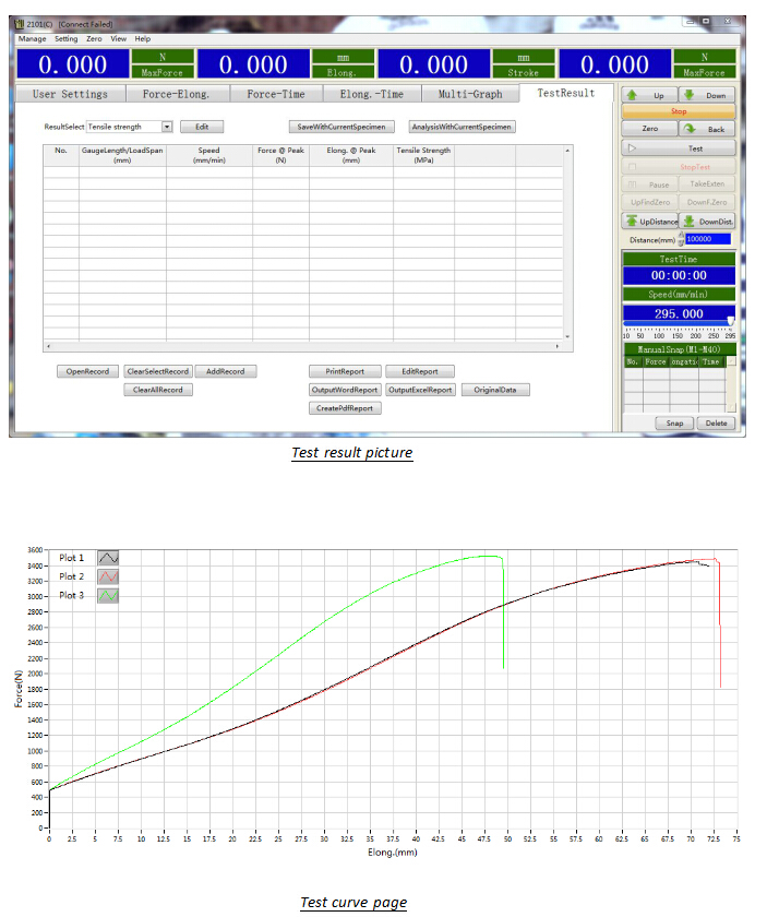 single column universal test machine