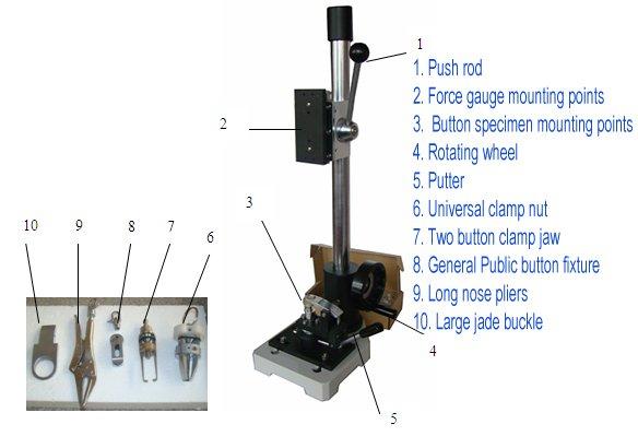 Button pull tensile test equipment