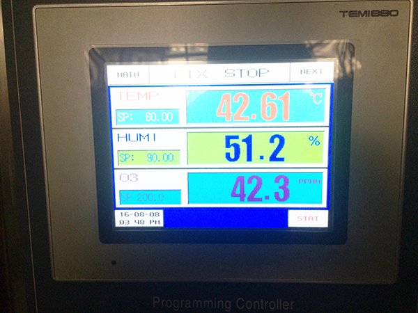 Ozone aging test chamber